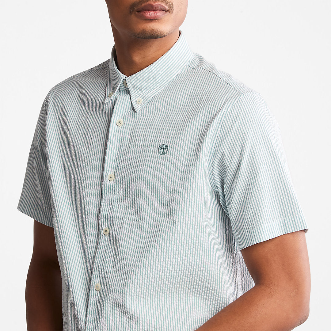 Mens Timberland SS Seersucker Shirt for Men in Green