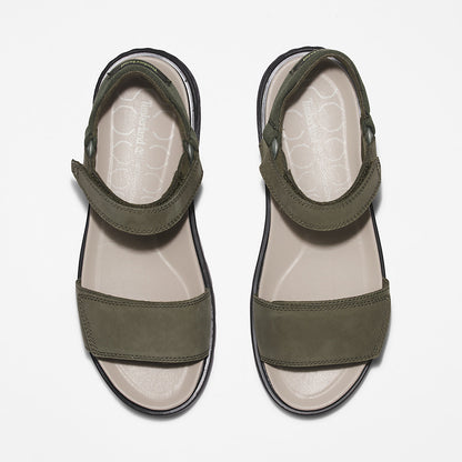 Womens Timberland Ray City Ankle Strap Sandal for Women in Dark Green