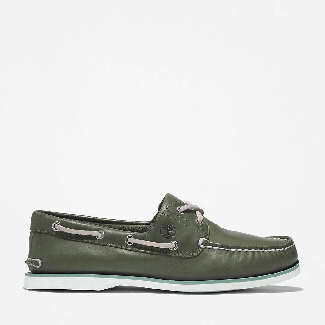 Mens Timberland Timberland® 2-Eye Classic Boat Shoe for Men in Dark Green