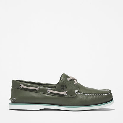 Mens Timberland Timberland® 2-Eye Classic Boat Shoe for Men in Dark Green