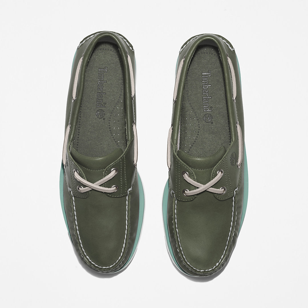 Mens Timberland Timberland® 2-Eye Classic Boat Shoe for Men in Dark Green
