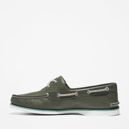 Mens Timberland Timberland® 2-Eye Classic Boat Shoe for Men in Dark Green