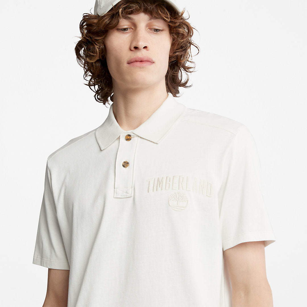 Mens Timberland Outdoor Heritage EK+ Polo Shirt for Men in White