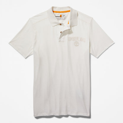 Mens Timberland Outdoor Heritage EK+ Polo Shirt for Men in White