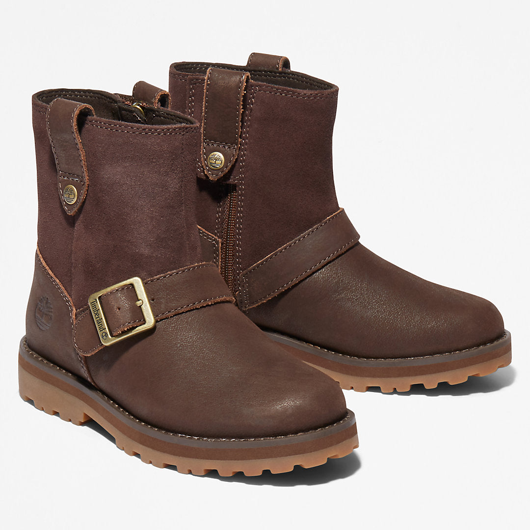 Kids Timberland Courma Kid Side-zip Winter Boot for Youth in Dark Brown