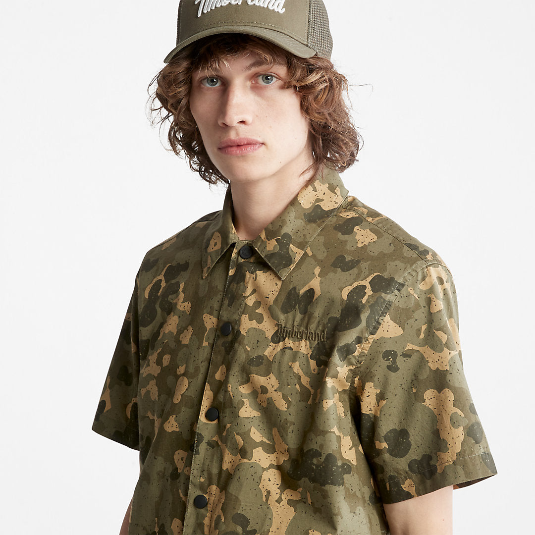 Mens Timberland Outdoor Heritage All-Over Print Shirt for Men in Camo