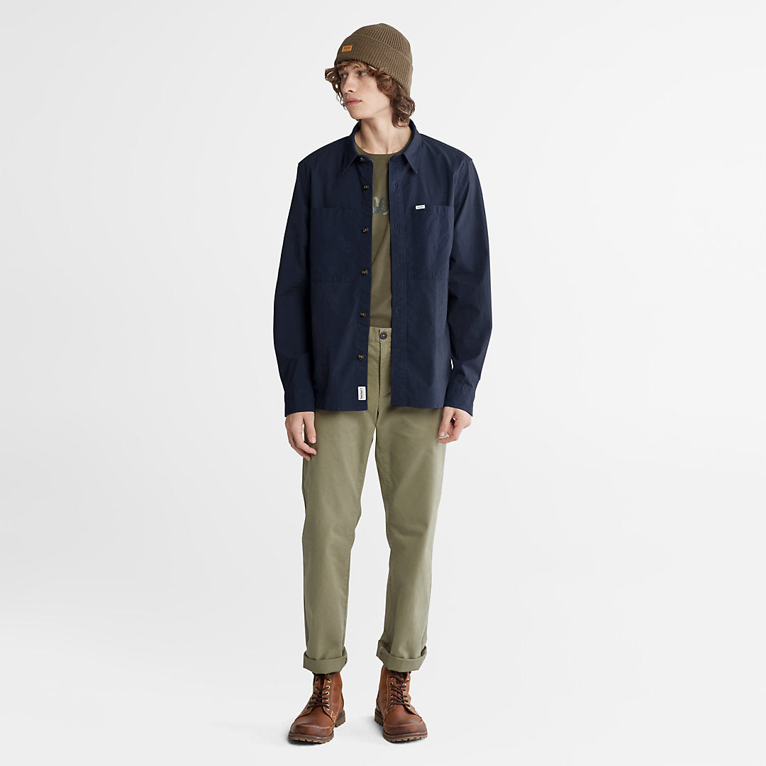 Mens Timberland Outdoor Heritage Overshirt for Men in Navy