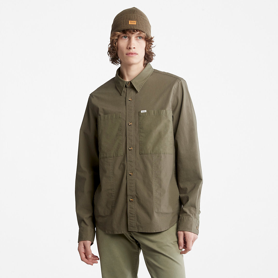 Mens Timberland Outdoor Heritage Overshirt for Men in Dark Green