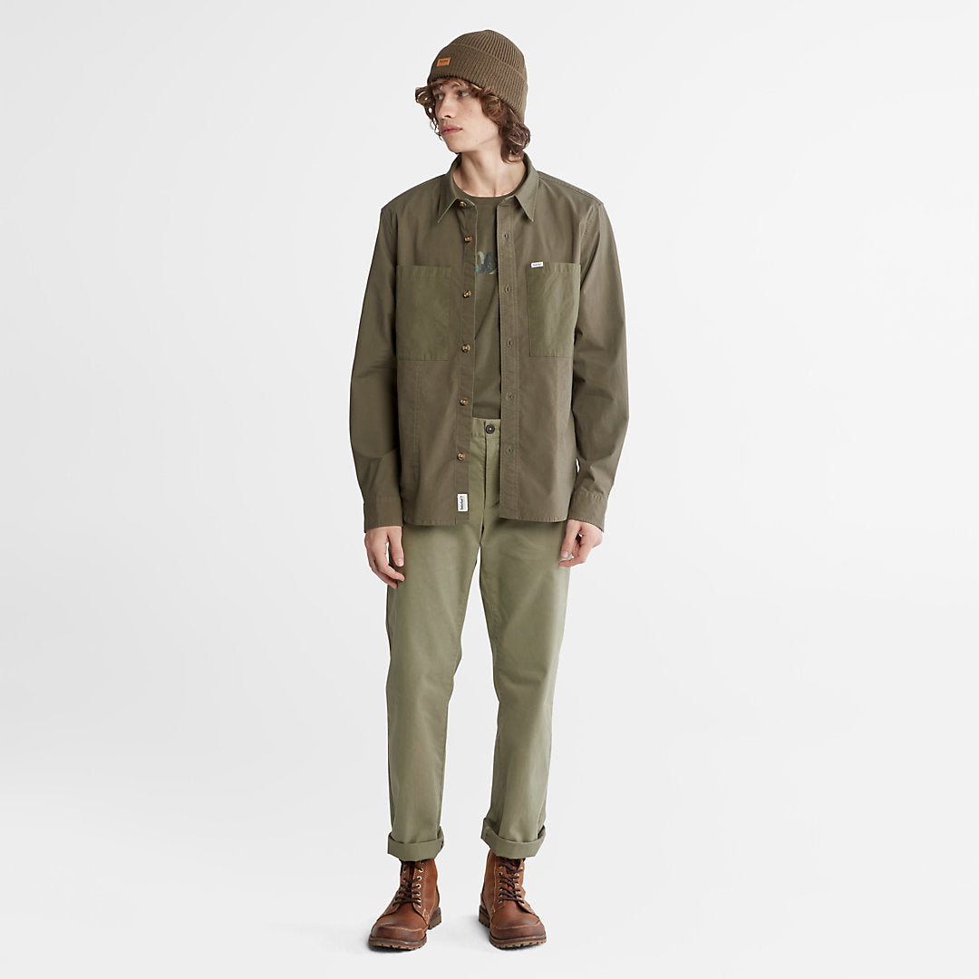 Mens Timberland Outdoor Heritage Overshirt for Men in Dark Green