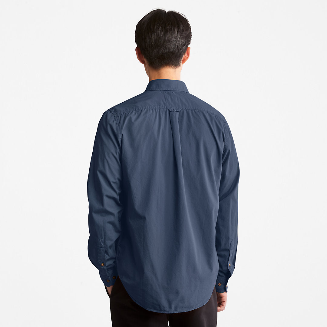 Mens Timberland Outdoor Heritage Washed Poplin Shirt for Men in Blue
