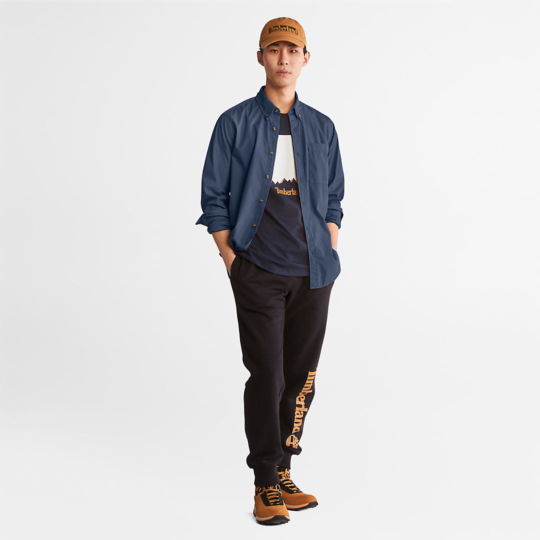 Mens Timberland Outdoor Heritage Washed Poplin Shirt for Men in Blue