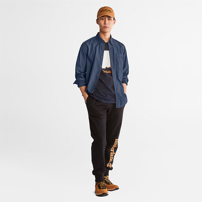 Mens Timberland Outdoor Heritage Washed Poplin Shirt for Men in Blue