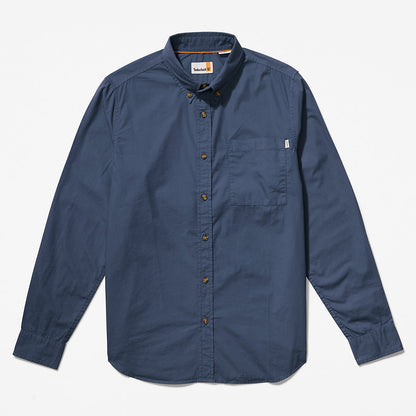 Mens Timberland Outdoor Heritage Washed Poplin Shirt for Men in Blue
