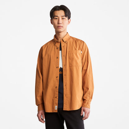 Mens Timberland Outdoor Heritage Washed Poplin Shirt for Men in Light Brown