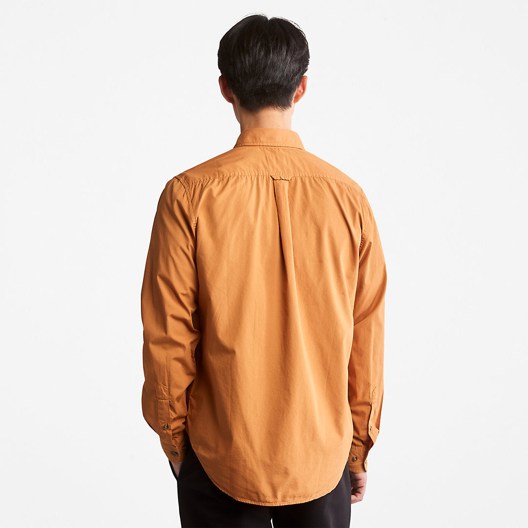 Mens Timberland Outdoor Heritage Washed Poplin Shirt for Men in Light Brown
