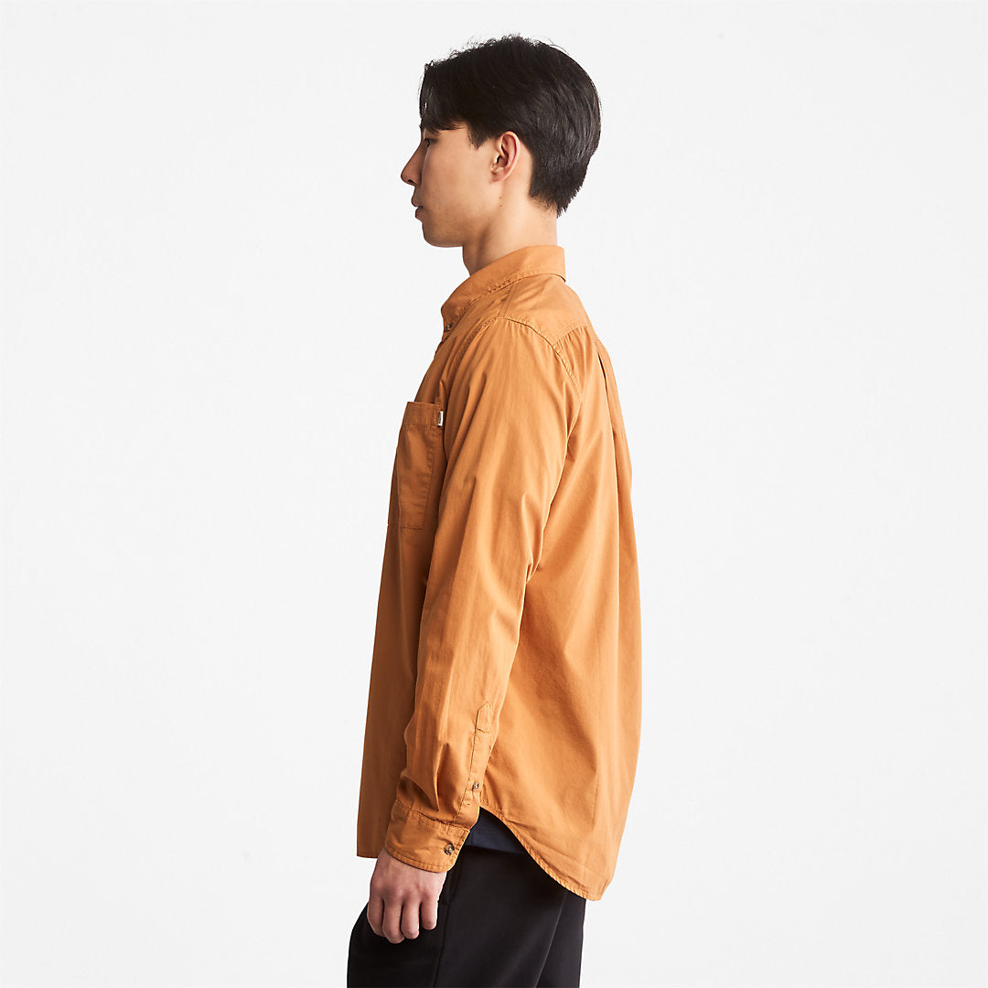 Mens Timberland Outdoor Heritage Washed Poplin Shirt for Men in Light Brown