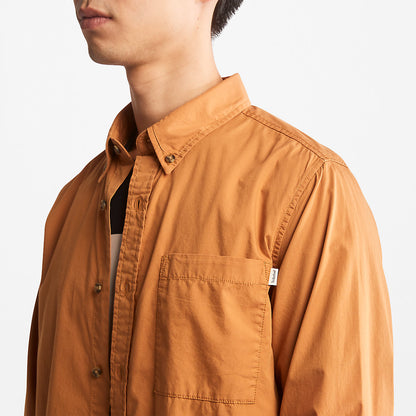 Mens Timberland Outdoor Heritage Washed Poplin Shirt for Men in Light Brown
