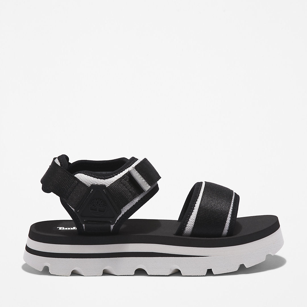 Womens Timberland Euro Swift Ankle-Strap Sandal for Women in Monochrome Black