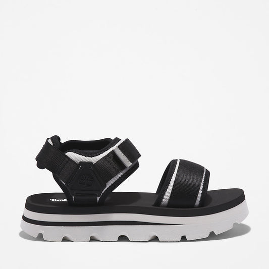 Womens Timberland Euro Swift Ankle-Strap Sandal for Women in Monochrome Black