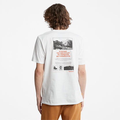 Mens Timberland Outdoor Heritage Boot-Logo T-Shirt for Men in White