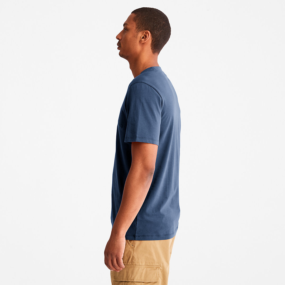 Mens Timberland Outdoor Heritage EK+ Graphic T-Shirt for Men in Blue