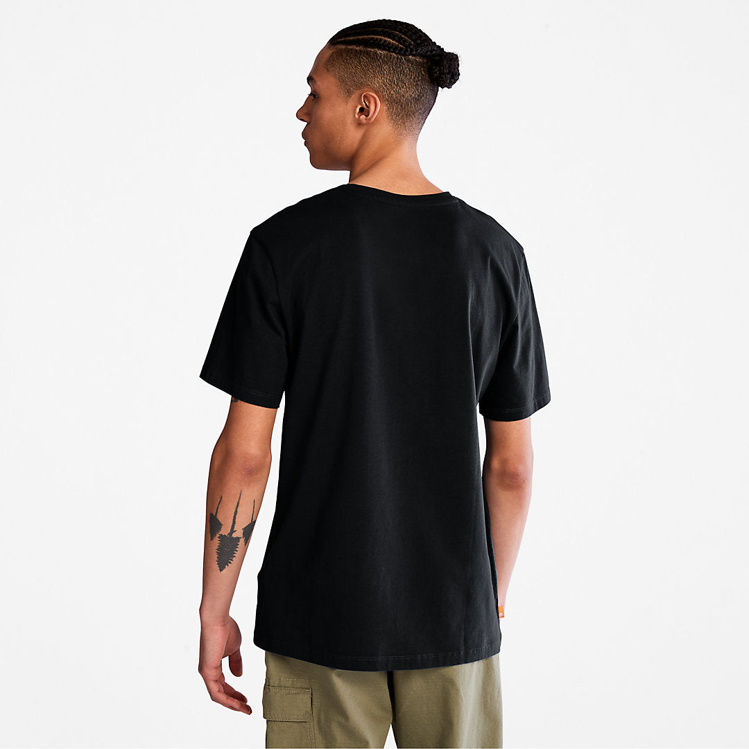 Mens Timberland Camo-Logo T-Shirt for Men in Black