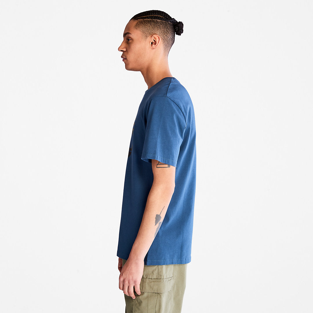 Mens Timberland Camo-Logo T-Shirt for Men in Blue