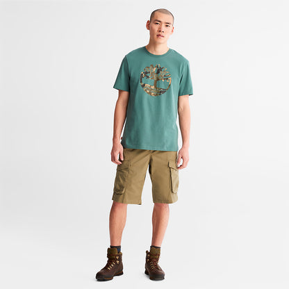 Mens Timberland Camo-Logo T-Shirt for Men in Light Green