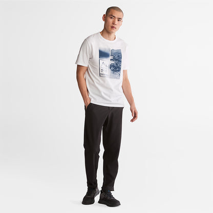 Mens Timberland Mountains-to-Rivers Print T-Shirt for Men in White