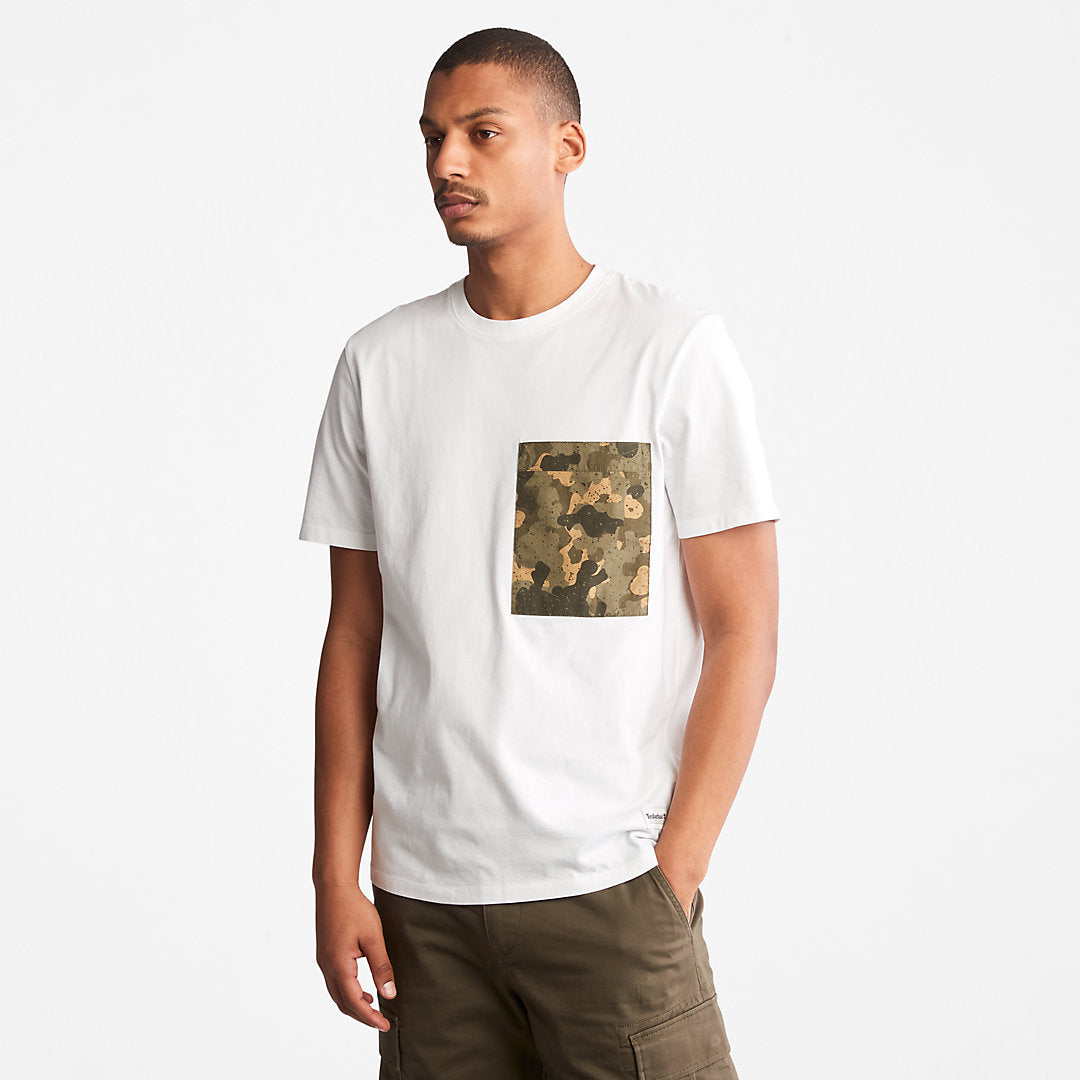 Mens Timberland Outdoor Heritage Camo-Pocket T-Shirt for Men in White