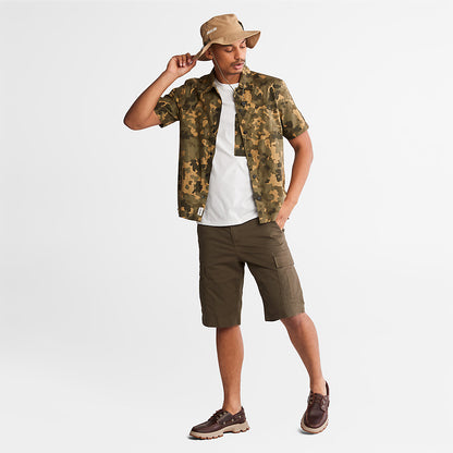 Mens Timberland Outdoor Heritage Camo-Pocket T-Shirt for Men in White