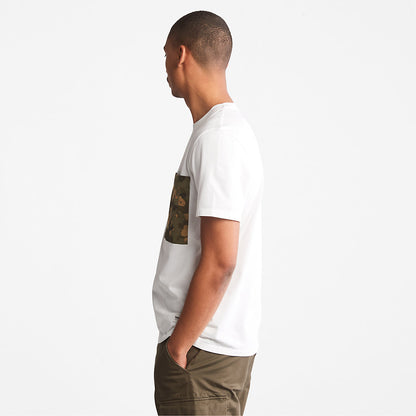 Mens Timberland Outdoor Heritage Camo-Pocket T-Shirt for Men in White