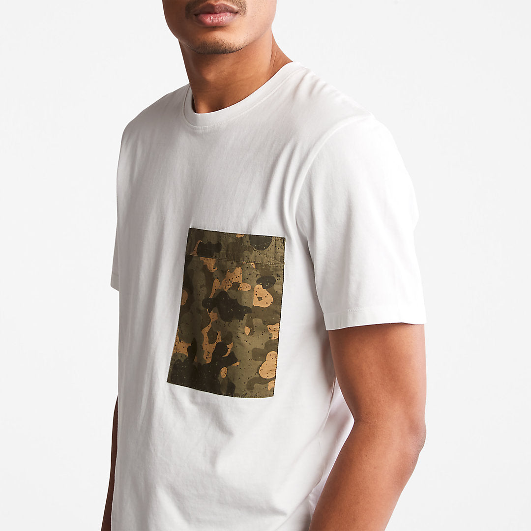 Mens Timberland Outdoor Heritage Camo-Pocket T-Shirt for Men in White