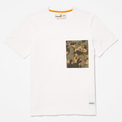 Mens Timberland Outdoor Heritage Camo-Pocket T-Shirt for Men in White