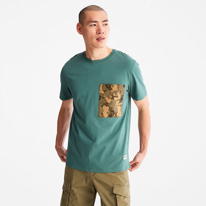 Mens Timberland Outdoor Heritage Camo-Pocket T-Shirt for Men in Green