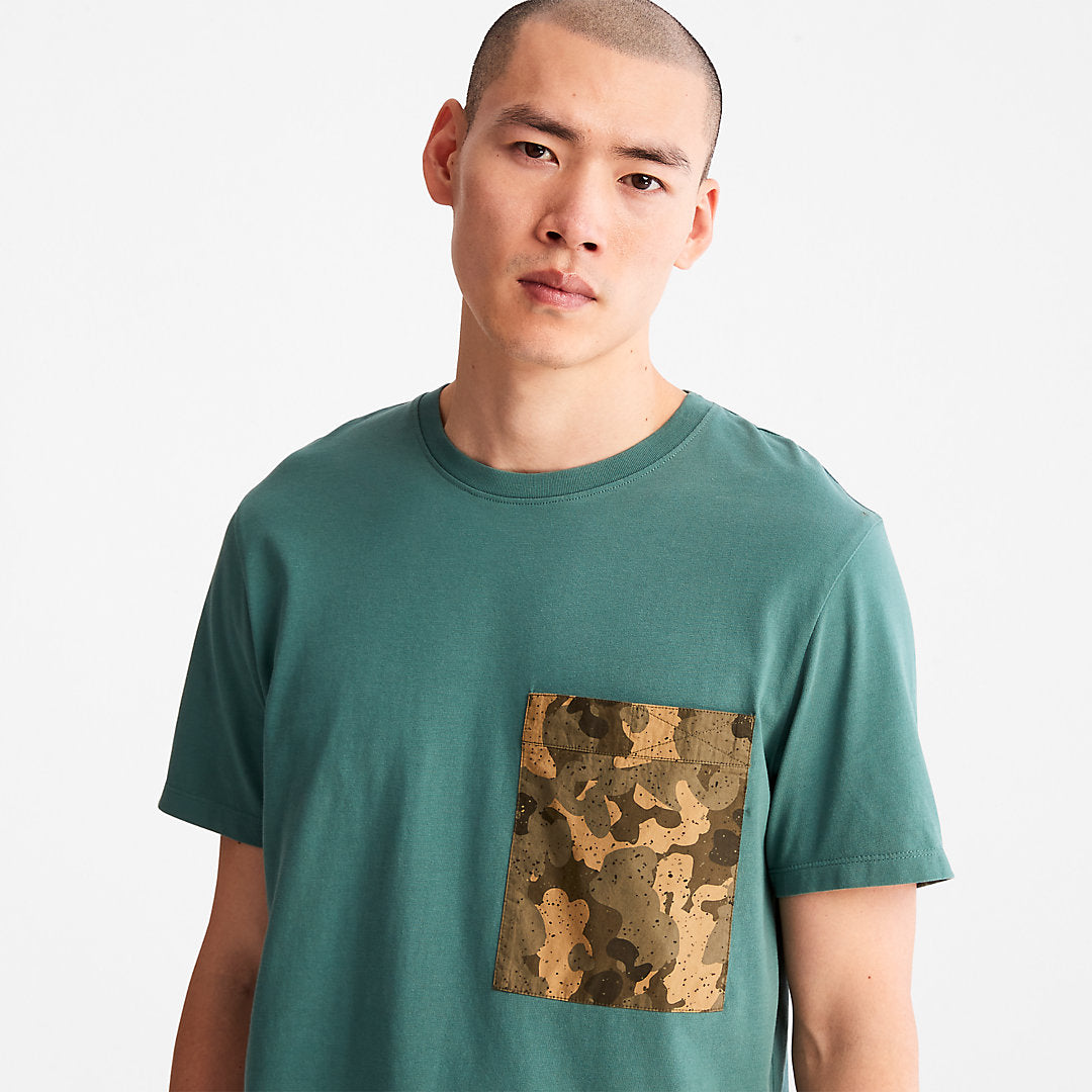Mens Timberland Outdoor Heritage Camo-Pocket T-Shirt for Men in Green