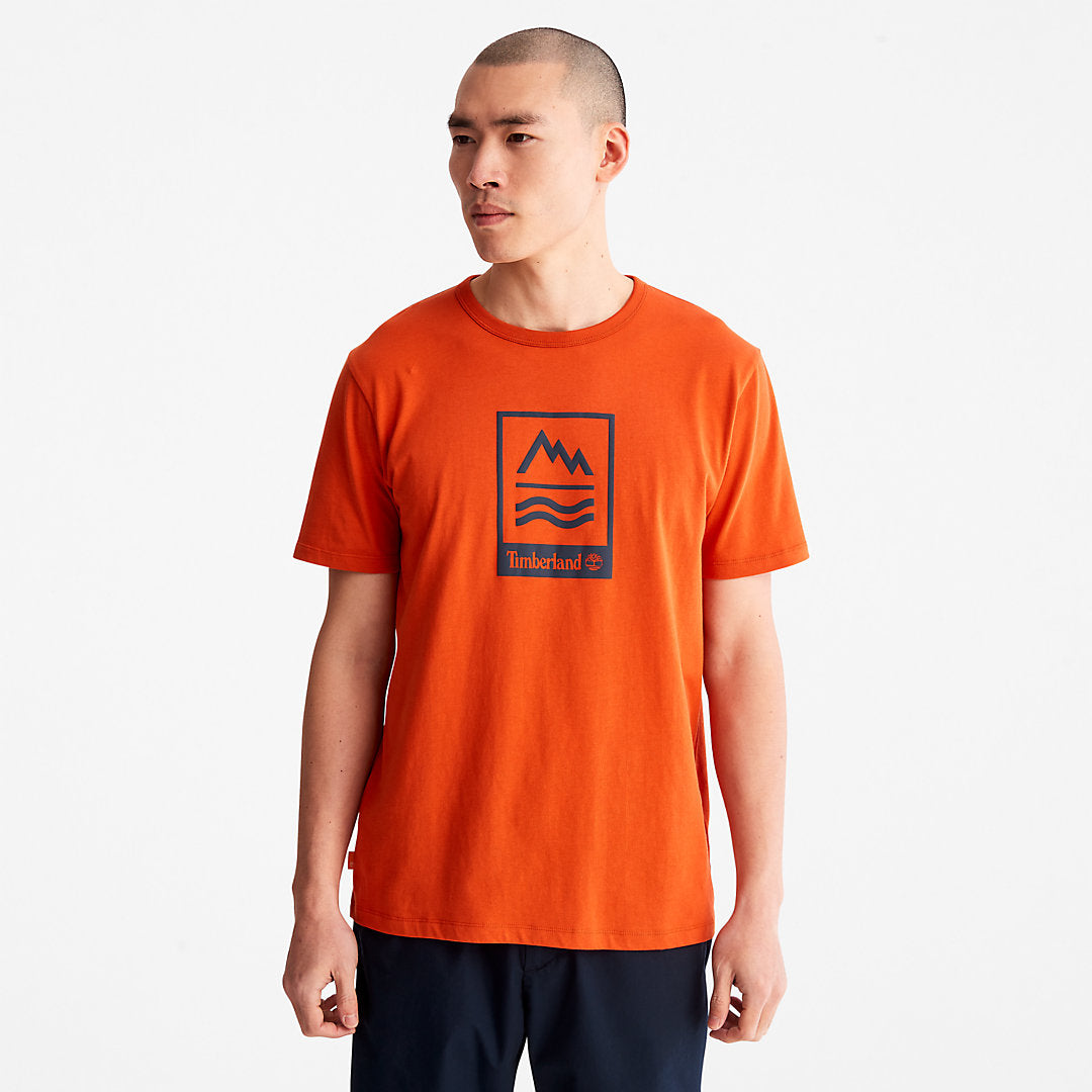 Mens Timberland Mountains-to-Rivers T-Shirt for Men in Orange