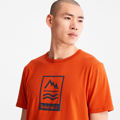 Mens Timberland Mountains-to-Rivers T-Shirt for Men in Orange
