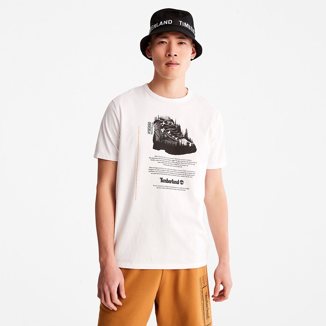 Mens Timberland Outdoor Heritage Graphic T-Shirt for Men in White