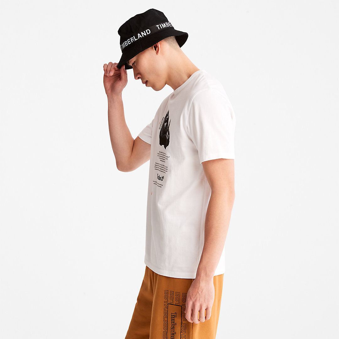 Mens Timberland Outdoor Heritage Graphic T-Shirt for Men in White