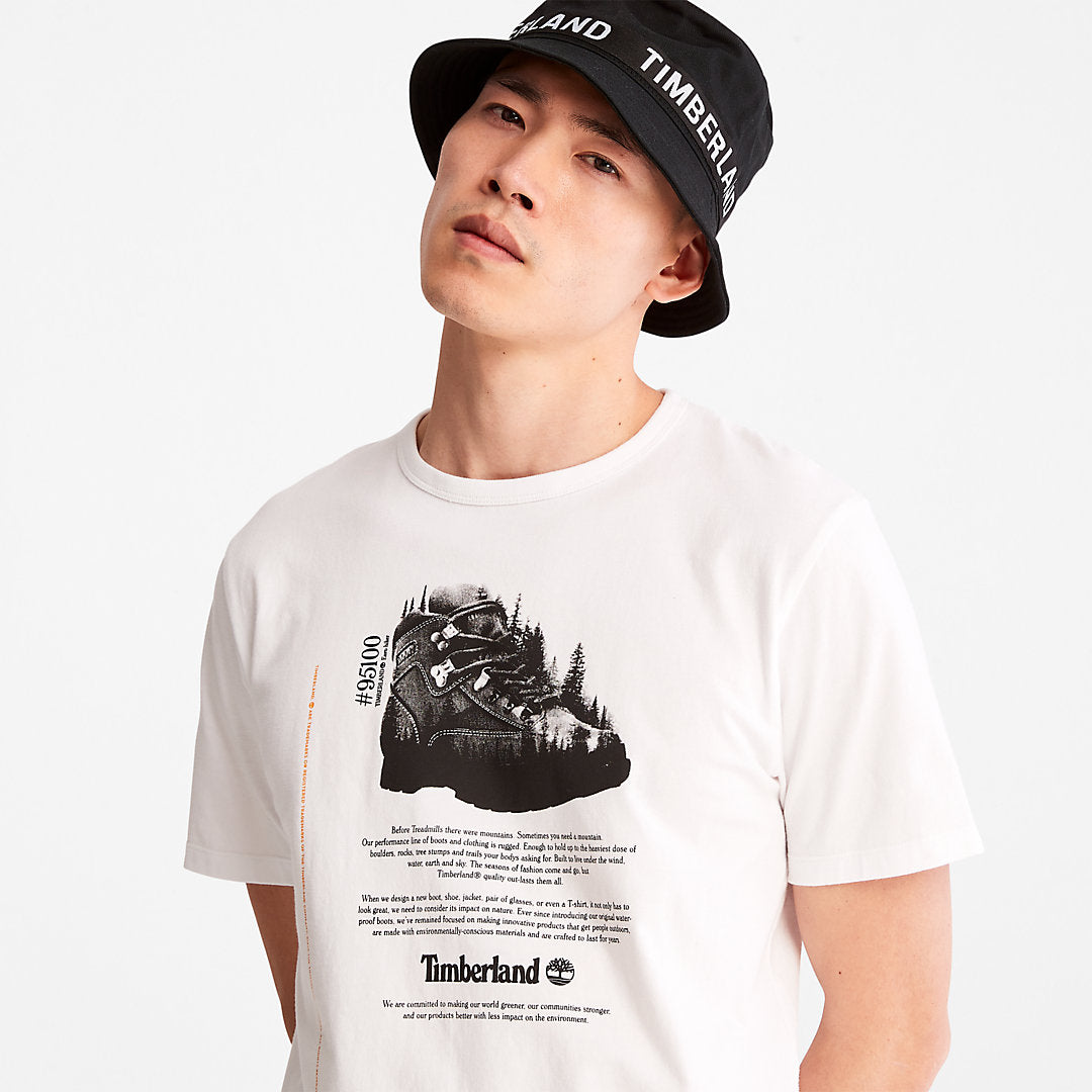 Mens Timberland Outdoor Heritage Graphic T-Shirt for Men in White