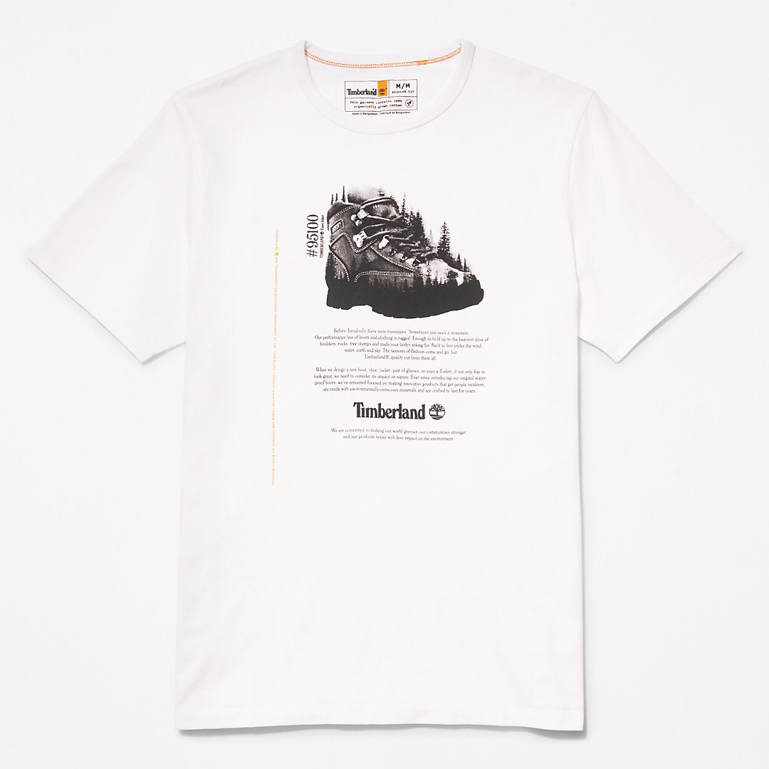 Mens Timberland Outdoor Heritage Graphic T-Shirt for Men in White