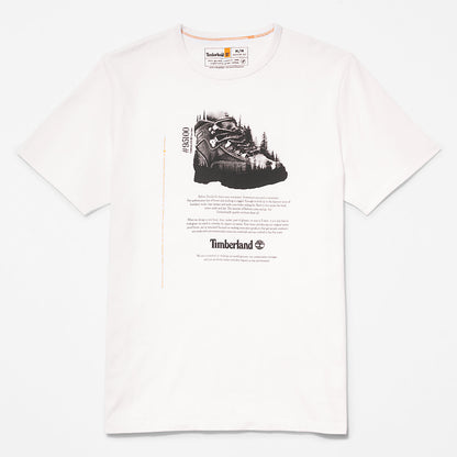 Mens Timberland Outdoor Heritage Graphic T-Shirt for Men in White