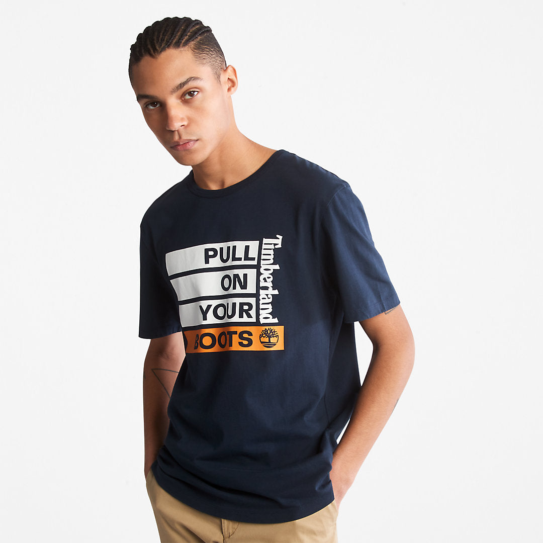 Mens Timberland Earth Day EK+ T-Shirt for Men in Navy