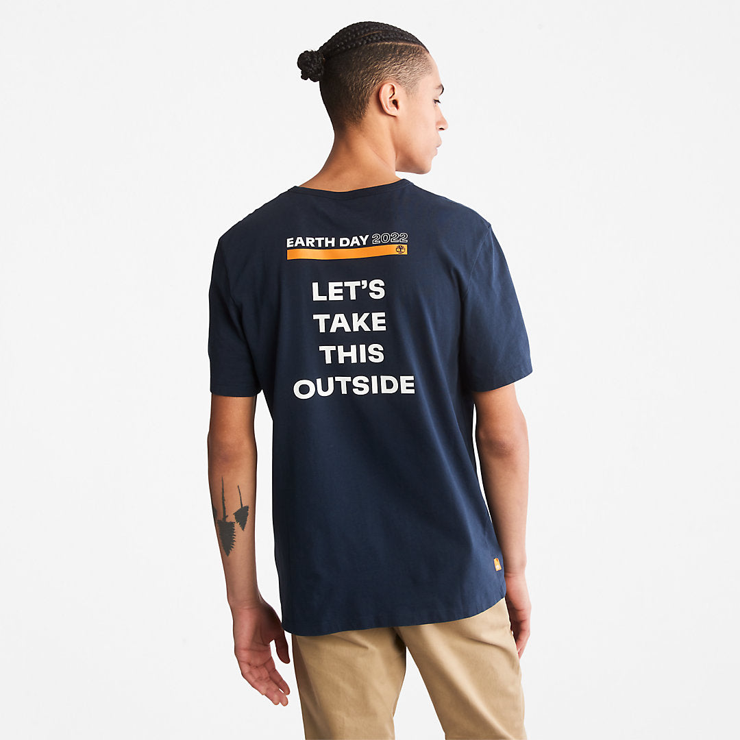 Mens Timberland Earth Day EK+ T-Shirt for Men in Navy
