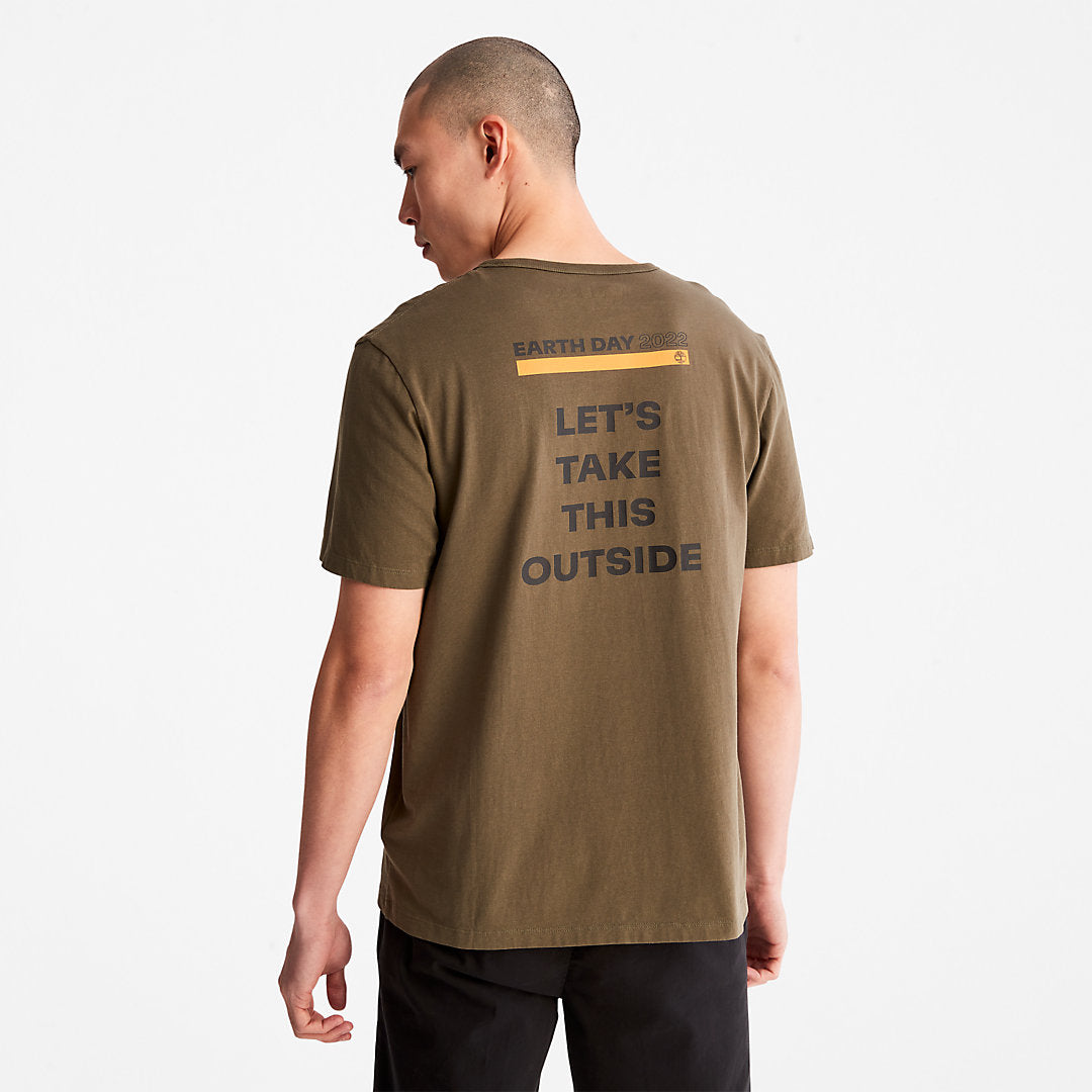 Mens Timberland Earth Day EK+ T-Shirt for Men in Dark Green