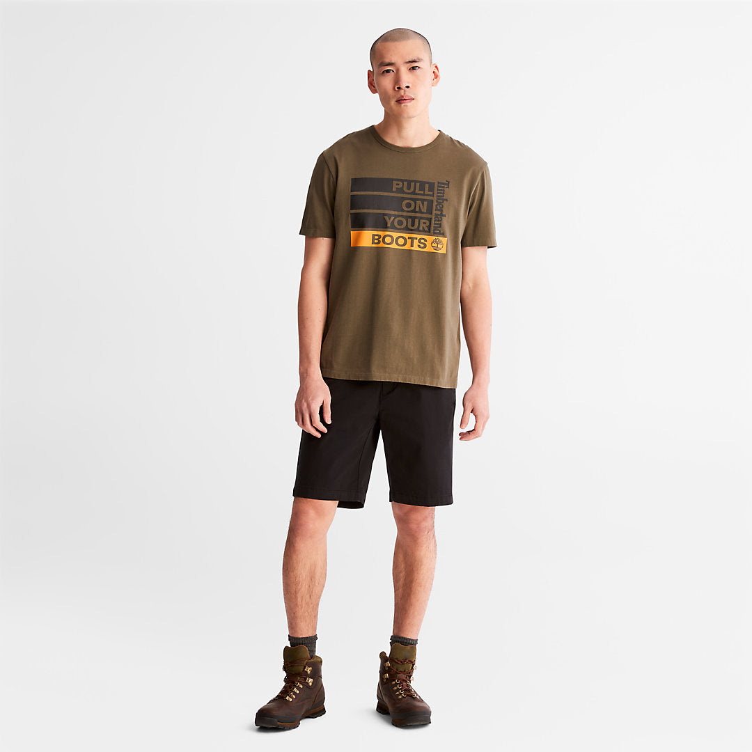 Mens Timberland Earth Day EK+ T-Shirt for Men in Dark Green