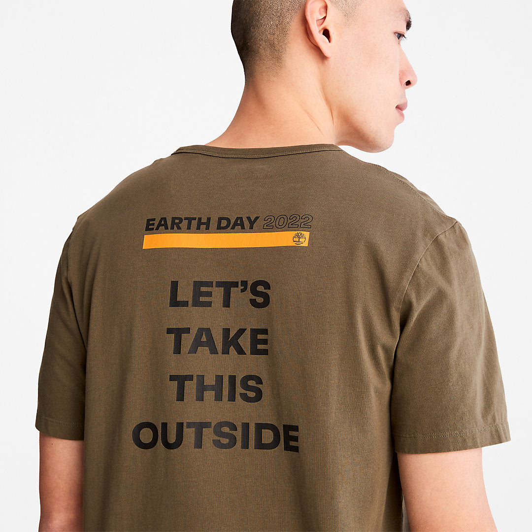 Mens Timberland Earth Day EK+ T-Shirt for Men in Dark Green