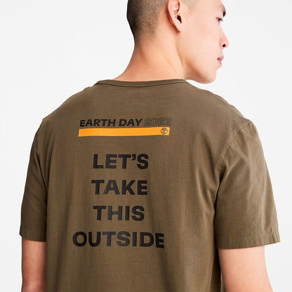 Mens Timberland Earth Day EK+ T-Shirt for Men in Dark Green