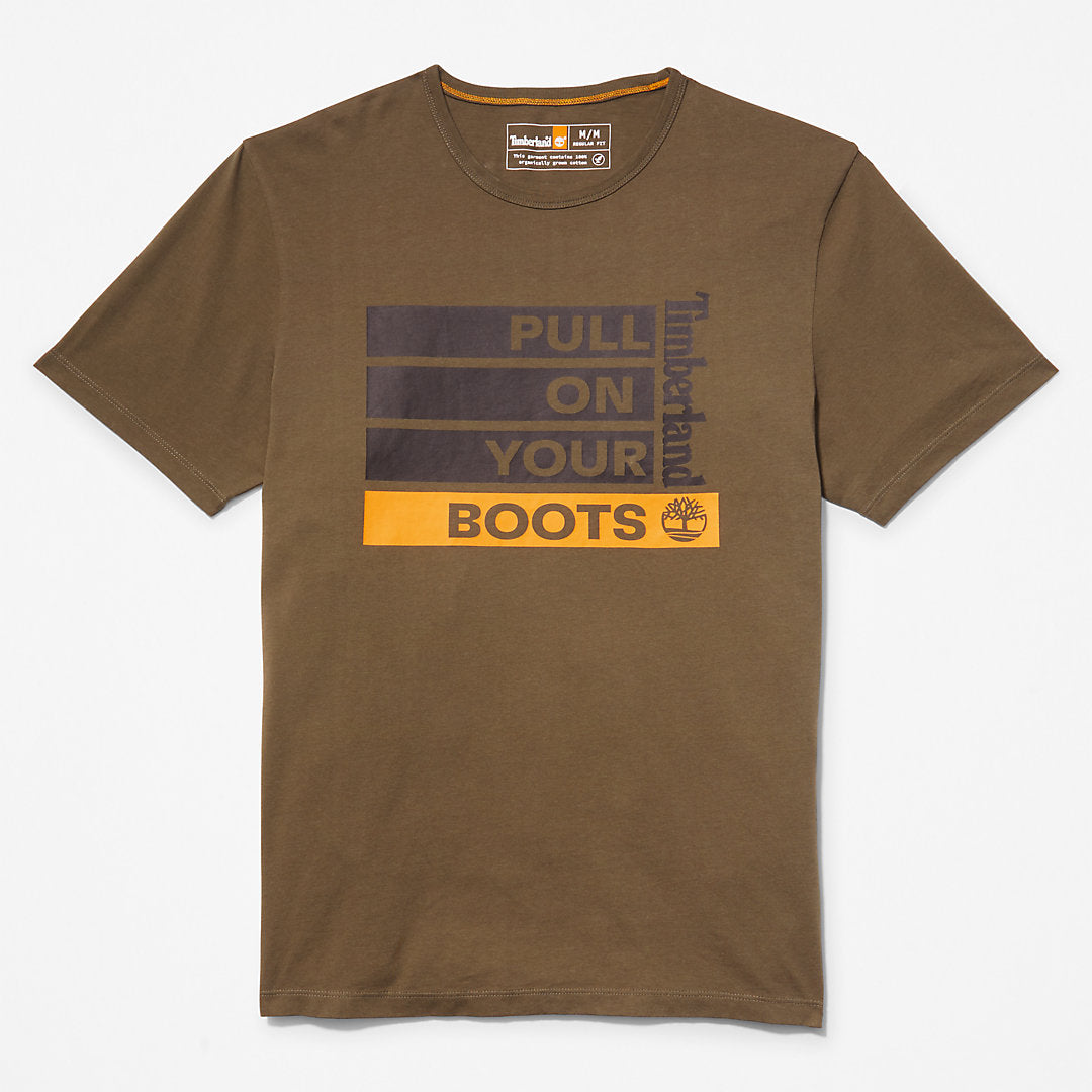 Mens Timberland Earth Day EK+ T-Shirt for Men in Dark Green